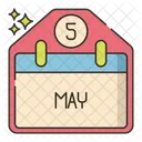 May Calendar Date Icon