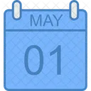 May Day Calendar Icon