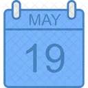 May Day Calendar Icon