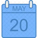 May Day Calendar Icon