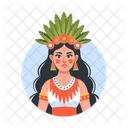 Mayan Priestess Character Woman Icon