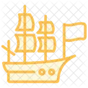 Mayflower Ship Duotone Line Icone Icon