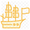 Mayflower Ship Duotone Line Icon Icono