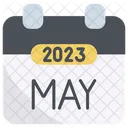 Mayo De 2023 Calendario Icono