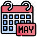 Mayo Mes Mayo Calendario Mayo Icono