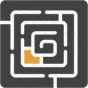 Maze Puzzle Complexity Icon