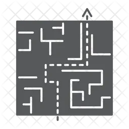 Maze labyrinth solution business exit  Icon