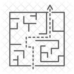 Maze labyrinth solution business exit  Icon