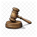 Ley Martillo Justicia Icono
