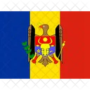 Md Moldova Flags Iso Icon