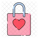 Bolsa De Compras De Amor Bolsa De Compras Compras Icono