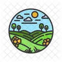 Meadow Grass Wildflowers Icon