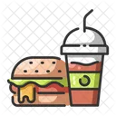 Iburger And Smoothie Meal Burger Icon