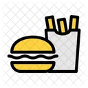 Meal French Fries Burger Icon