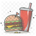 Meal Burger Soft Drink Icon