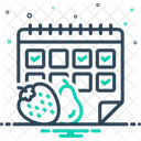 Calendar Almanac Fruit Icon