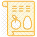 Meal Planning Duotone Line Icon Icon