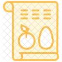 Meal Planning Duotone Line Icon Icono