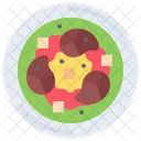 Meat Salad Plate Icon