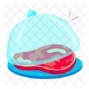 Meat Cover Food Cover Glass Cloche Icon
