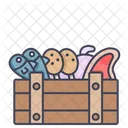 Meat Crate Meat Food Icon