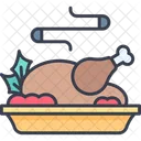 Meat Roasted Chicken Dish Icon