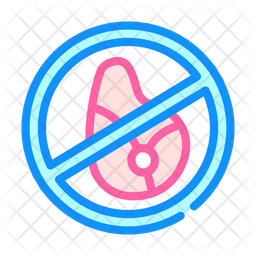 Meat Not Allowed Icon