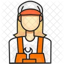 Avatar Construccion Mujer Icono