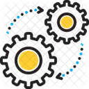 Mecanisme Engrenage Processus Icône