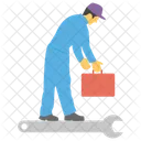Mechanic Worker Workshop Labour Icon