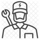 Mechanic Electric Car Technisian Electric Car Mechanic Icon