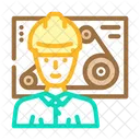 Mechanical Engineer Worker Icon
