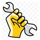 Mechaniker Faust Hand Symbol