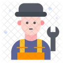 Mechaniker Klempner Arbeiter Symbol