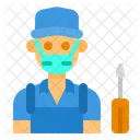 Mechaniker Avatar Maske Symbol