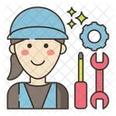 Mechanikerin Berufe Frau Frau Symbol