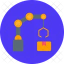 Kunstliche Intelligenz Roboterarm Industrieroboter Symbol