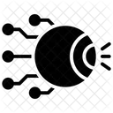 Mechanisches Auge Cyber Auge Cyber Sicherheit Symbol