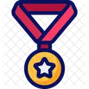 Medaille Auszeichnung Gewinner Symbol