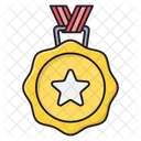 Medaille Abzeichen Gewinner Symbol