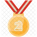 Medaille Schach Auszeichnung Symbol