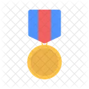 Medaille Gewinner Leistung Symbol