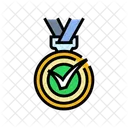 Medal Check Mark Icon