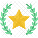 Wreath Star Medal Icon