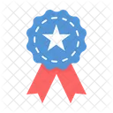 Ribbon Badge Independence Day Icon