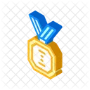 Golden Medal Isometric Icon