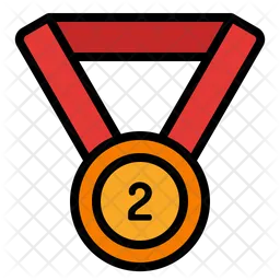 Second Position Medal  Icon