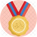 Bike And Bicycle Trophy Medal Icon