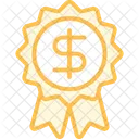 Medal Money Duotone Line Icon Icon