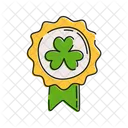 Medal with shamrock  Icon